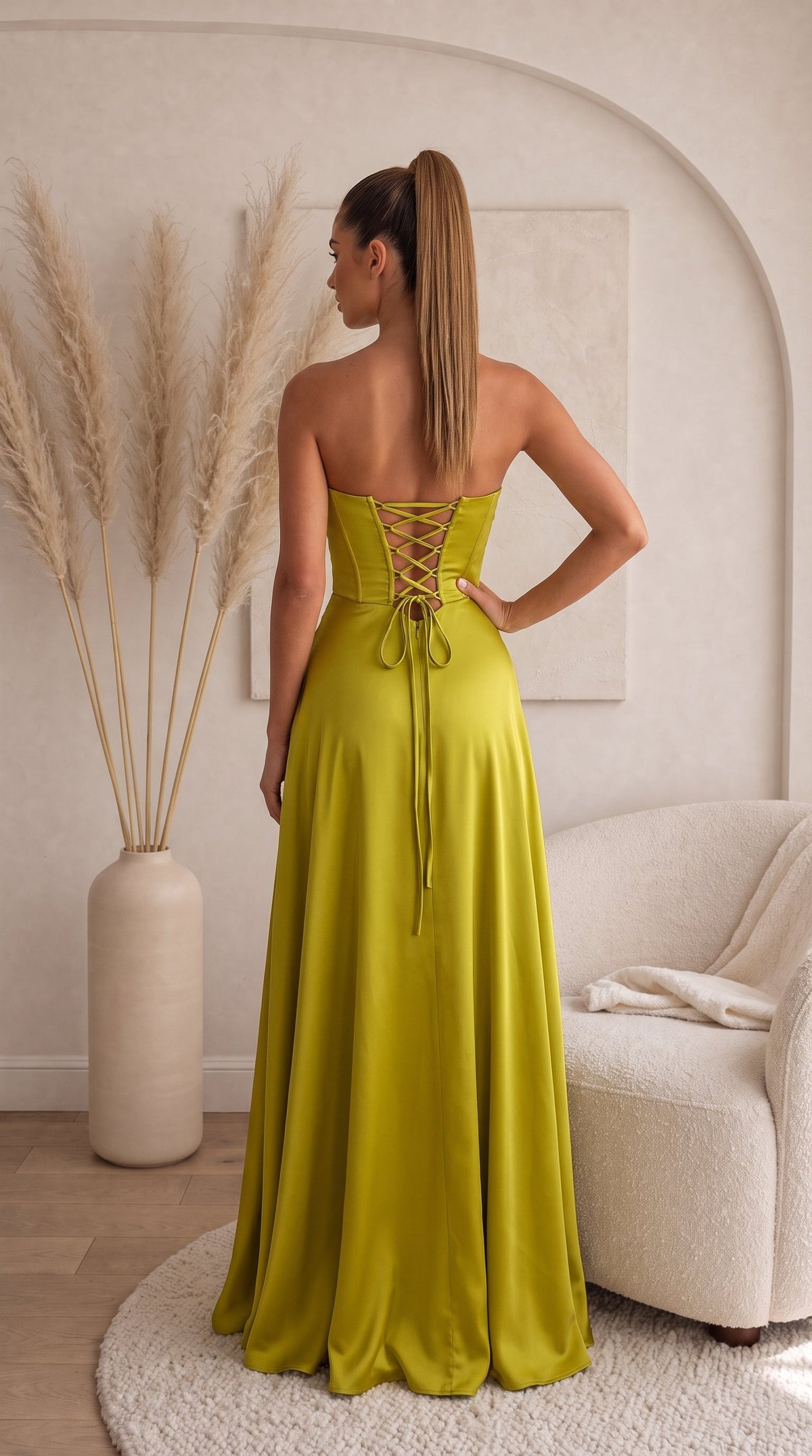 ABITO VANESSA - VERDE OLIVA - back
