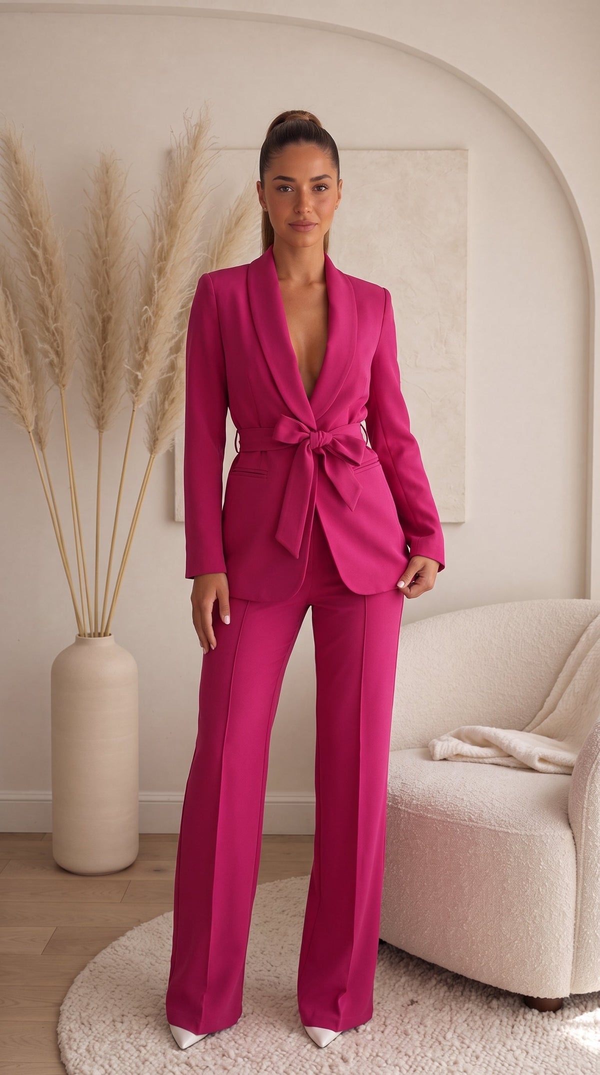 TAILLEUR EMRATA - FUCSIA - front